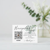 Sage Green Wedding Colors Honeymoon Fund Informatiekaartje (Staand voorkant)