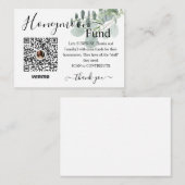 Sage Green Wedding Colors Honeymoon Fund Informatiekaartje (Voorkant / Achterkant)