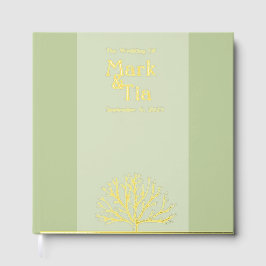 Sage Green Wedding Echte Folie Gastboek Gastenboek