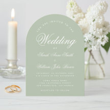 Sage Green Wedding Eenvoudige Elegante Kalligrafie