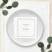 Sage Green Wedding Elegant Simple Modern Reception Servet