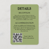 Sage Green Wedding Enclosure Card Set Informatiekaartje (Voorkant)