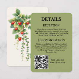 Sage Green Wedding Enclosure Card Set Informatiekaartje