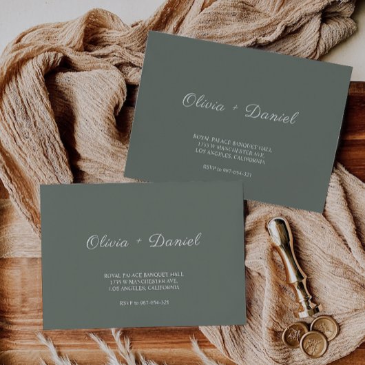 Sage Green Wedding Envelope Adres Sjabloon