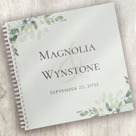 Sage Green Wedding Eucalyptus Greenery Guest Book Notitieboek