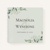 Sage Green Wedding Eucalyptus Greenery Guest Book Notitieboek (Voorkant)