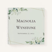Sage Green Wedding Eucalyptus Greenery Guest Book Notitieboek (Voorkant)