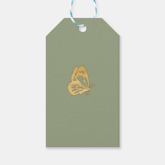 Sage Green Wedding Favoriet Label Cadeaulabel (Voorkant)