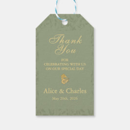 Sage Green Wedding Favoriet Label Cadeaulabel