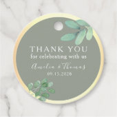 Sage Green Wedding Favoriet Label met groen (Voorkant)
