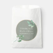 Sage Green Wedding Favoriet Tas met Groen Bedankzakje (Voorkant)