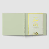 Sage Green Wedding Folie gastenboek (Volledig)
