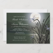 Sage Green Wedding Full Moon Dragonfly Pond Kaart (Voorkant)