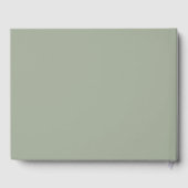 Sage Green Wedding Gastboek met Gouden Hart Gastenboek (Achterkant)