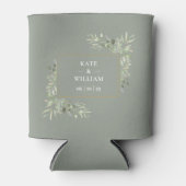 Sage Green Wedding Greenery Foliage Blikjeskoeler (Voorkant)