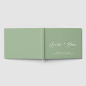 Sage Green Wedding Guest Book Gastenboek (Volledig)