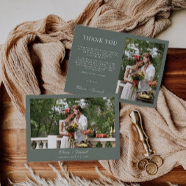 Sage Green Wedding Hartelijk dank Kaart