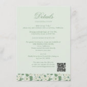 Sage Green Wedding Information Card Informatiekaartje (Voorkant)