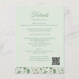 Sage Green Wedding Information Card Informatiekaartje