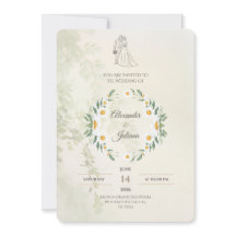 Sage Green Wedding Invitation | Elegant Modern