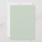 Sage Green Wedding Invitation | Minimal Typography Kaart (Achterkant)