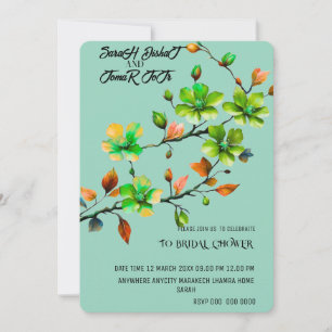 Sage Green Wedding Invitation Set, Minimalistische Kaart