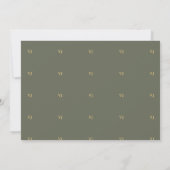 Sage Green Wedding Invitting Gold Ink Typwriter Kaart (Achterkant)