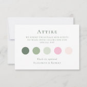 Sage Green Wedding Kleding Gast Jurk Code Kaart (Voorkant)