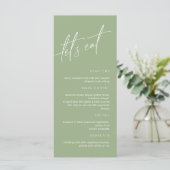Sage Green Wedding Menu (Staand voorkant)