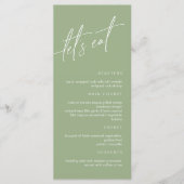 Sage Green Wedding Menu (Voorkant)
