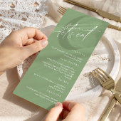 Sage Green Wedding Menu