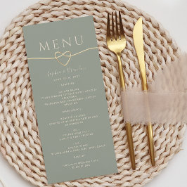 Sage Green Wedding Menu
