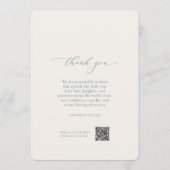 Sage Green Wedding Menu Card – Double Sided Kaart (Achterkant)