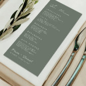 Sage Green Wedding Menu Kaarten Sjabloon