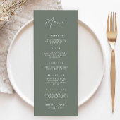 Sage Green Wedding Menu Kaarten Sjabloon