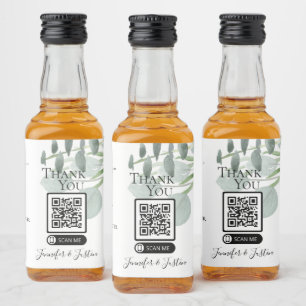 Sage Green Wedding Mini Alcohol Wedding Favors Likeurfles Etiket