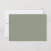 Sage Green Wedding | Minimalist Elegant Garden Bedankkaart (Achterkant)
