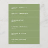 Sage Green Wedding Name Place Card DIY Kaart (Voorkant)