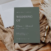 Sage Green Wedding nodigt uit tot Sjabloon Kaart