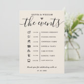 Sage Green Wedding Orde van Evenementen Programma (Staand voorkant)