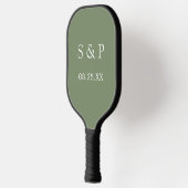 Sage Green Wedding Pickleball Paddle (Links)