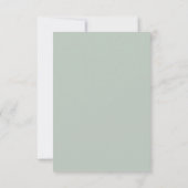 Sage Green Wedding Place Card DIY Kaart (Achterkant)