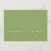 Sage Green Wedding Place Card DIY Kaart (Voorkant)