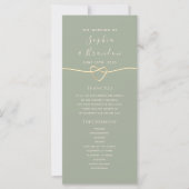 Sage Green Wedding Programme (Voorkant)
