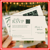 Sage Green Wedding QR Code RSVP