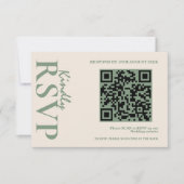 Sage Green Wedding QR Code RSVP (Voorkant)