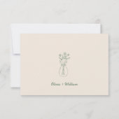 Sage Green Wedding QR Code RSVP (Achterkant)