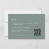 Sage Green Wedding QR-code RSVP Kaartje (Voorkant)