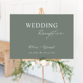 Sage Green Wedding Receptie Welkomstbord Poster