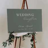 Sage Green Wedding Receptie Welkomstbord Poster